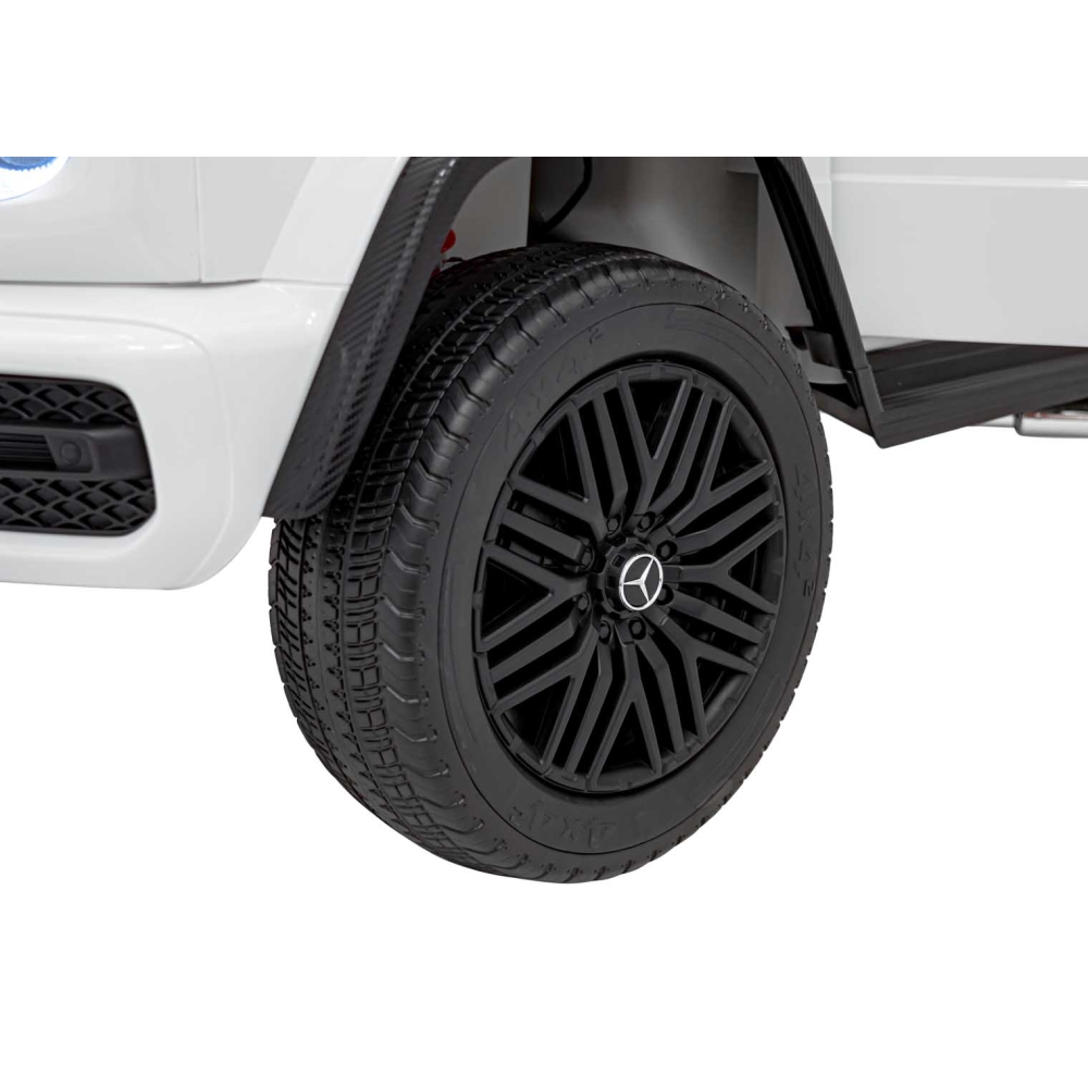 Elektromobilis Mercedes-Benz G63 AMG XXL, White-Elektromobiliai vaikams, Visureigiai-e-vaikas