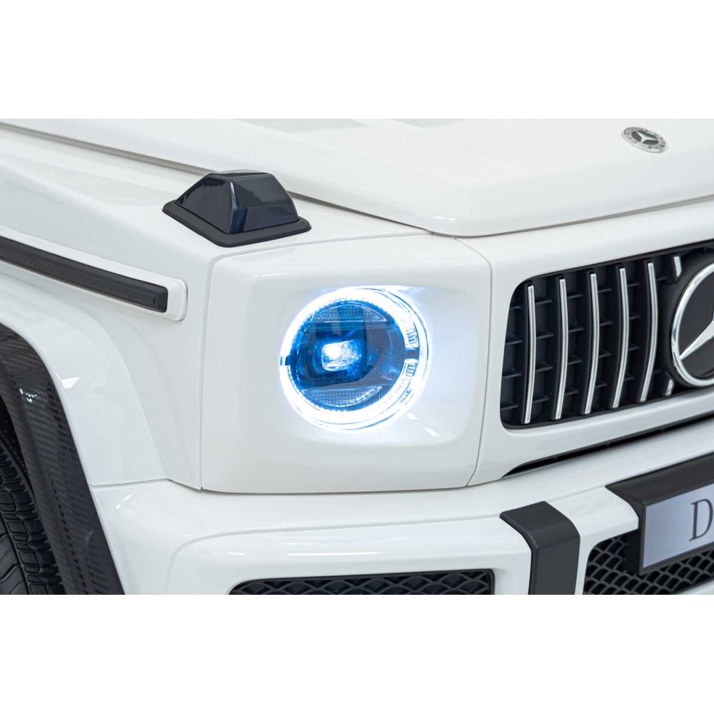 Elektromobilis Mercedes-Benz G63 AMG XXL, White-Elektromobiliai vaikams, Visureigiai-e-vaikas