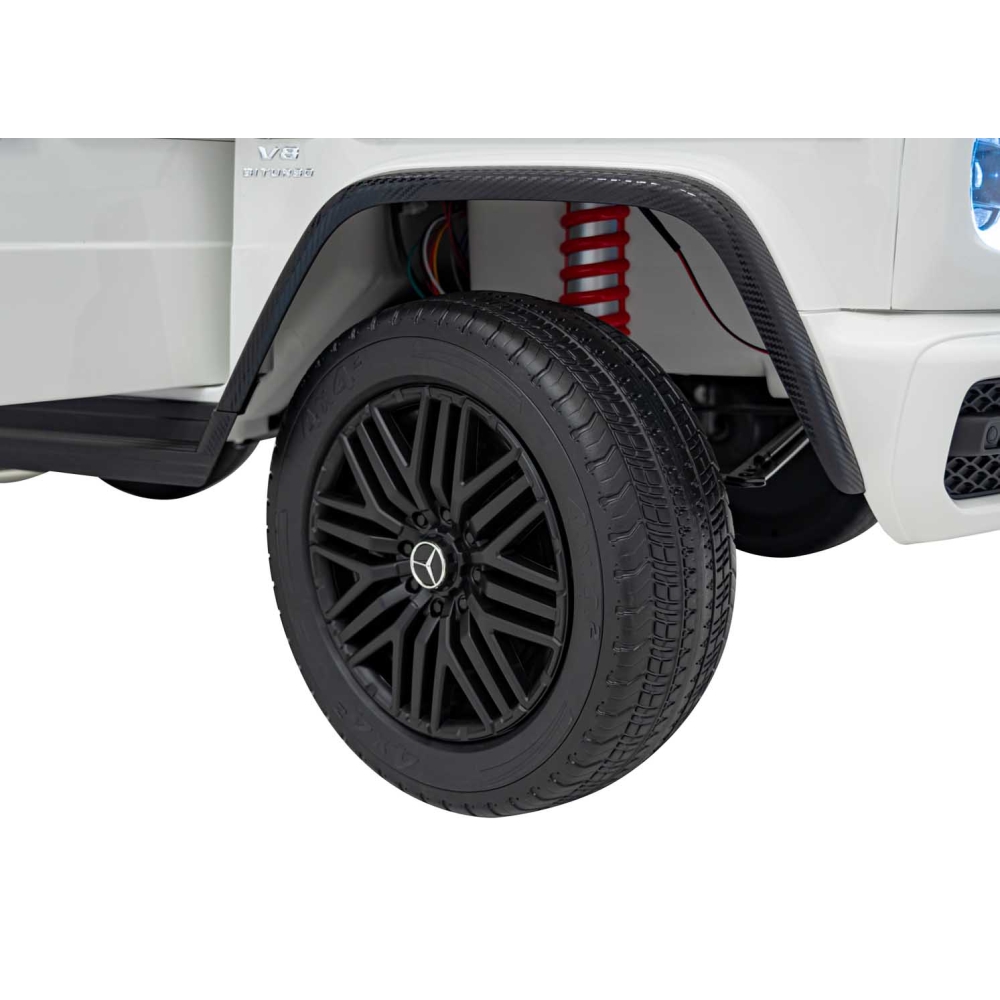 Elektromobilis Mercedes-Benz G63 AMG XXL, White-Elektromobiliai vaikams, Visureigiai-e-vaikas