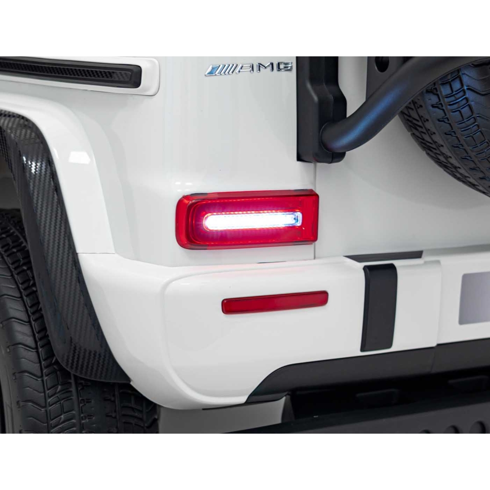 Elektromobilis Mercedes-Benz G63 AMG XXL, White-Elektromobiliai vaikams, Visureigiai-e-vaikas