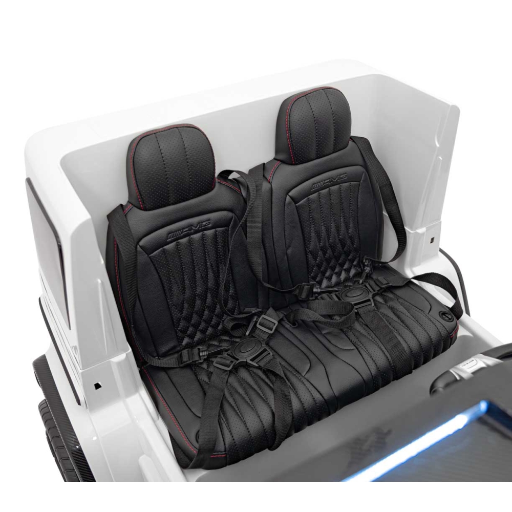 Elektromobilis Mercedes-Benz G63 AMG XXL, White-Elektromobiliai vaikams, Visureigiai-e-vaikas