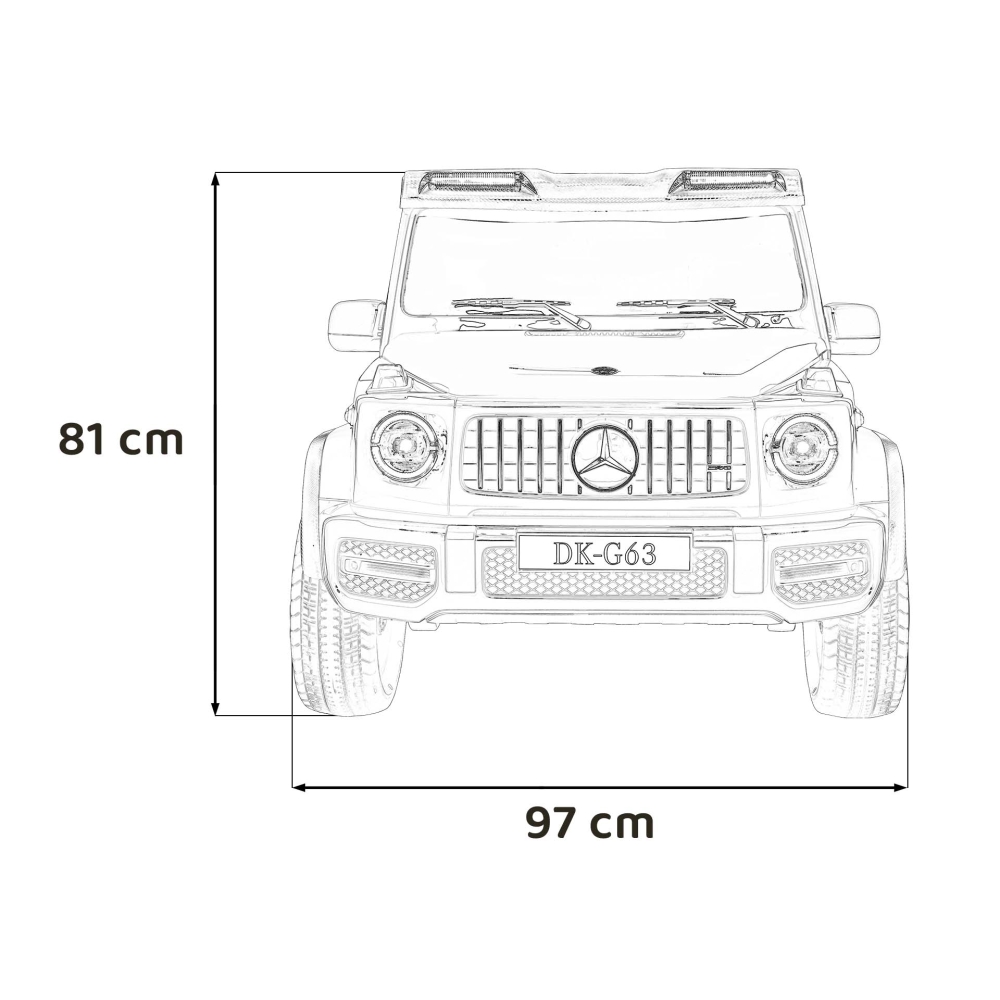 Elektromobilis Mercedes-Benz G63 AMG XXL, Black-Elektromobiliai vaikams, Visureigiai-e-vaikas