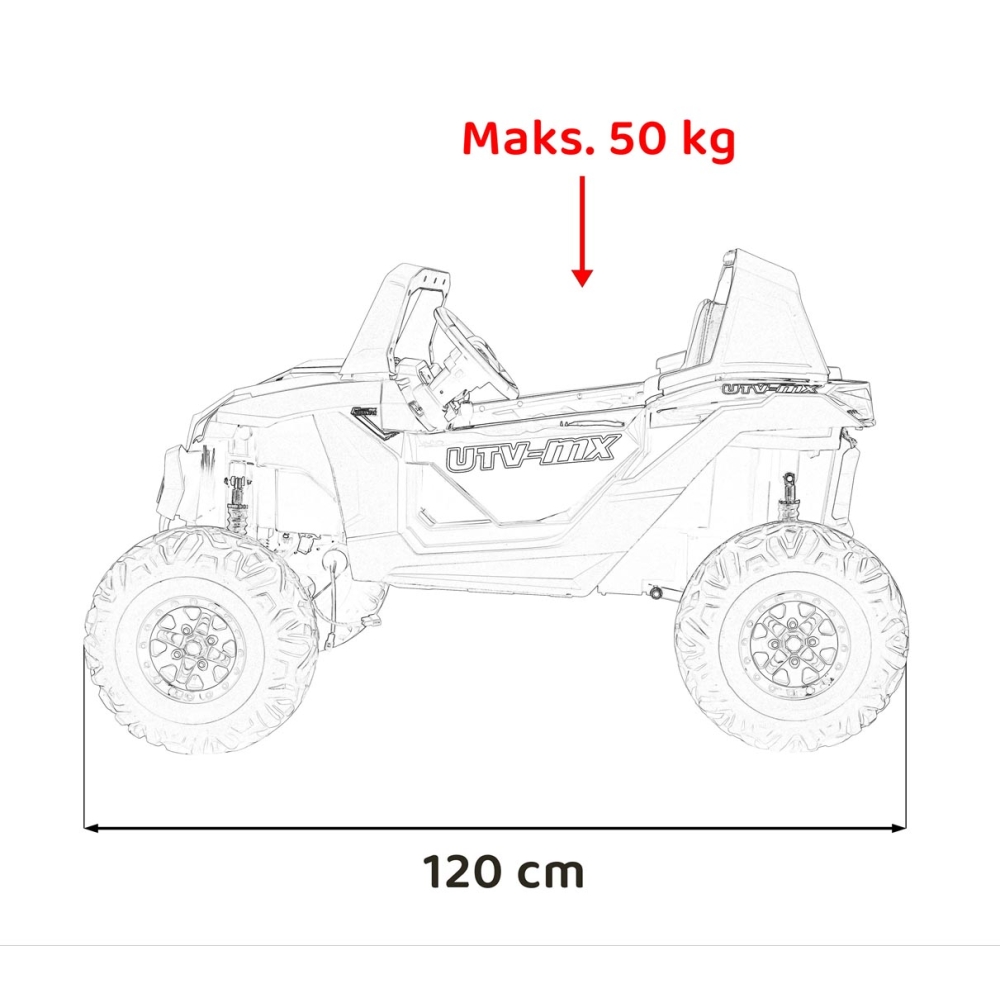 Elektrinis Buggy UTV-MX 2000N, Red-Elektromobiliai vaikams, Keturračiai ir bagiai-e-vaikas