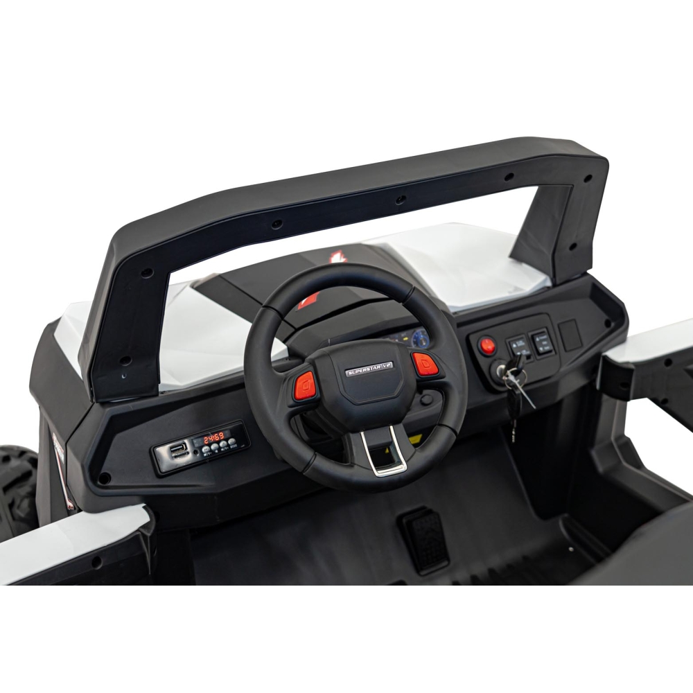 Elektrinis Buggy UTV-MX 2000N, White-Elektromobiliai vaikams, Keturračiai ir bagiai-e-vaikas