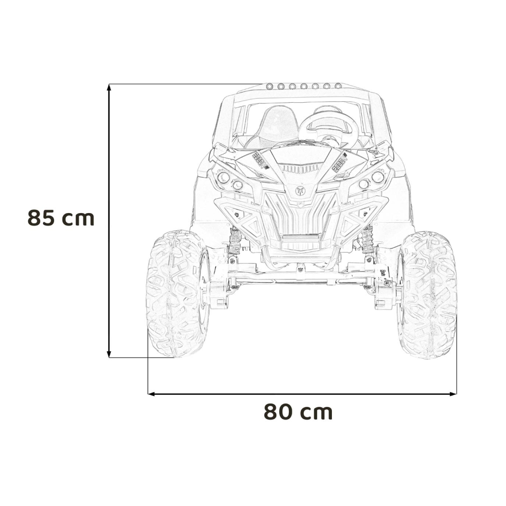 Elektrinis Buggy UTV-MX 2000N, Black-Elektromobiliai vaikams, Keturračiai ir bagiai-e-vaikas