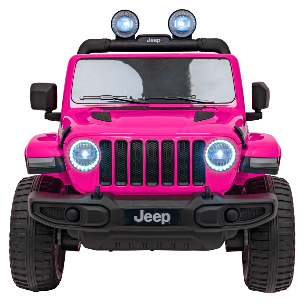 Elektromobilis Jeep Wrangler Rubicon, Pink-Elektromobiliai vaikams, Visureigiai-e-vaikas