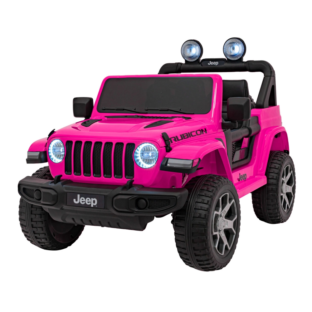 Elektromobilis Jeep Wrangler Rubicon, Pink-Elektromobiliai vaikams, Visureigiai-e-vaikas