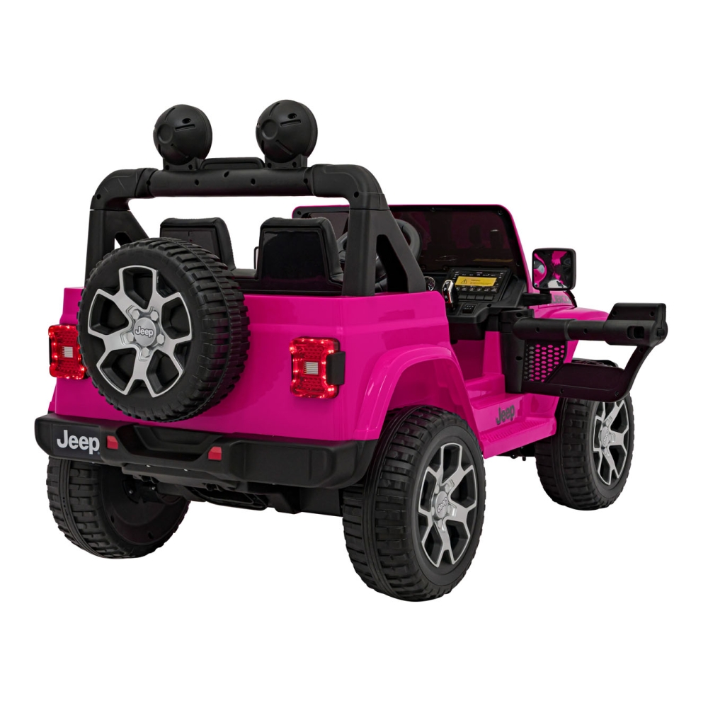 Elektromobilis Jeep Wrangler Rubicon, Pink-Elektromobiliai vaikams, Visureigiai-e-vaikas