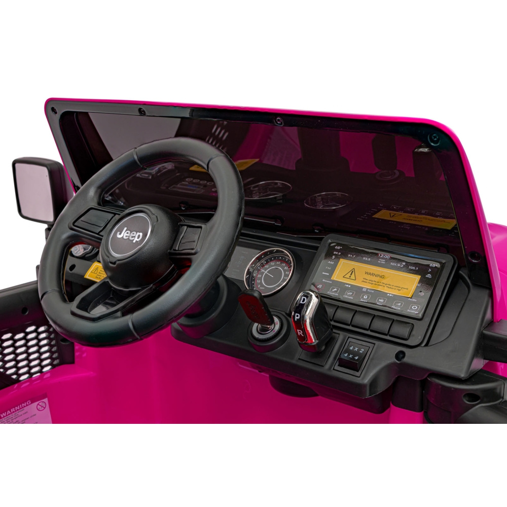 Elektromobilis Jeep Wrangler Rubicon, Pink-Elektromobiliai vaikams, Visureigiai-e-vaikas