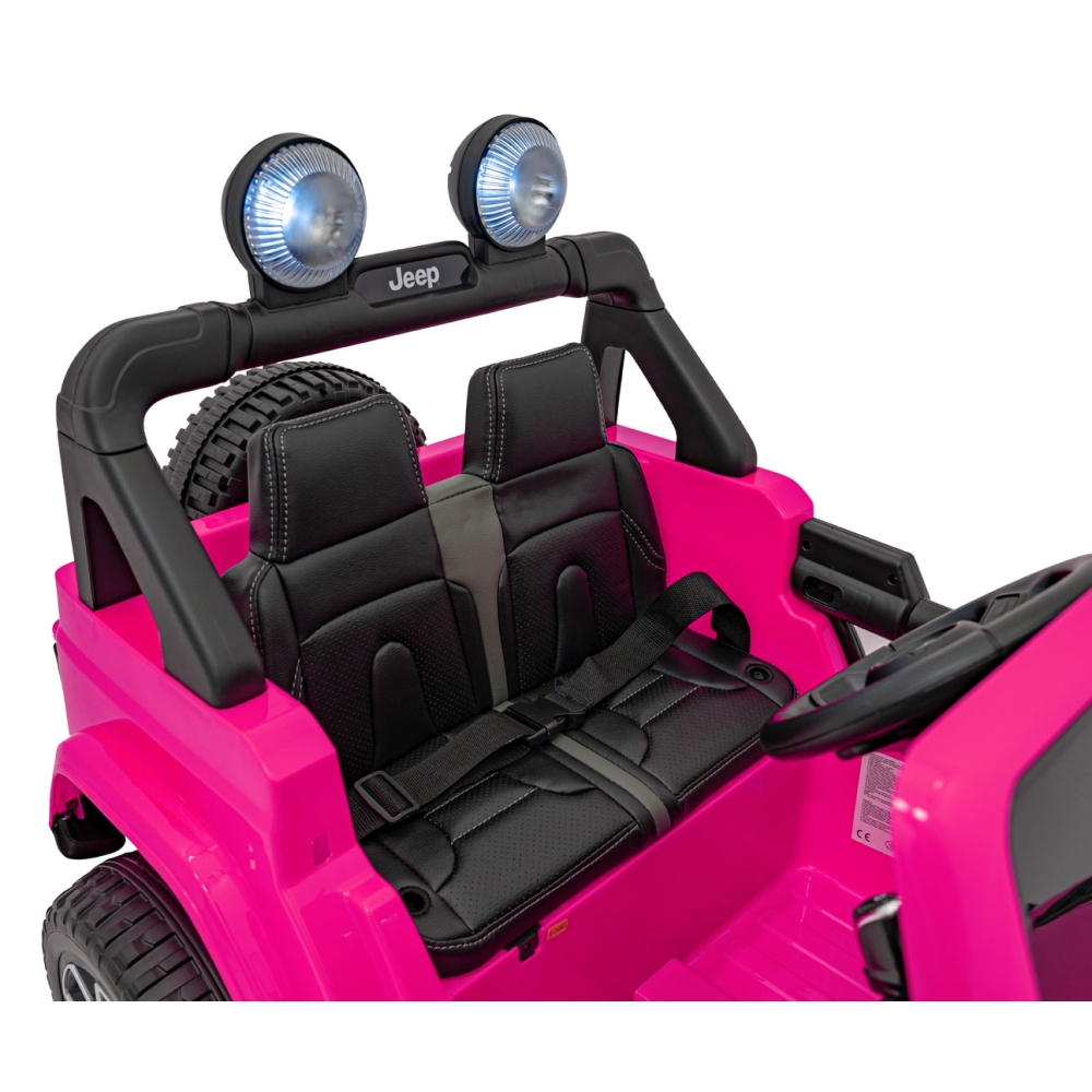 Elektromobilis Jeep Wrangler Rubicon, Pink-Elektromobiliai vaikams, Visureigiai-e-vaikas
