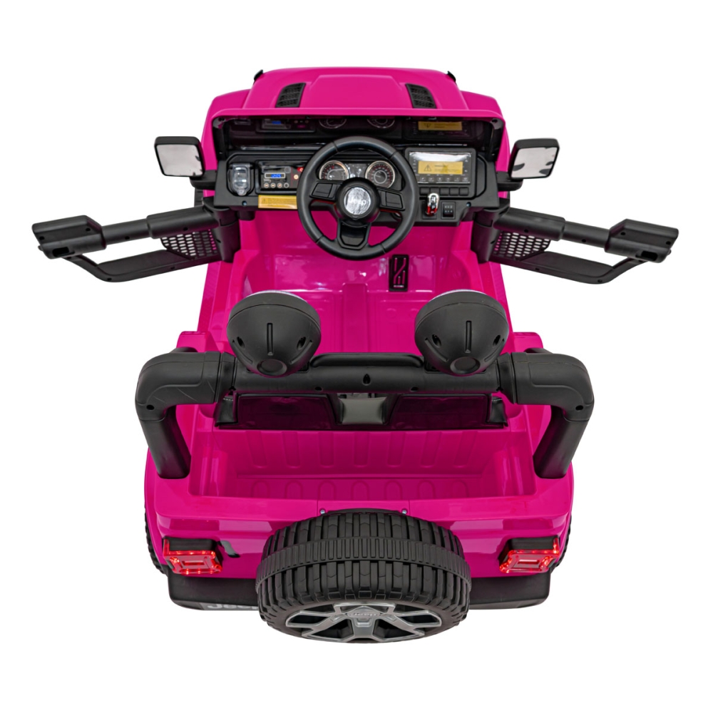 Elektromobilis Jeep Wrangler Rubicon, Pink-Elektromobiliai vaikams, Visureigiai-e-vaikas