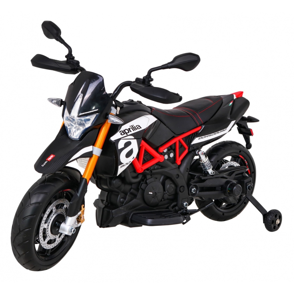 Elektrinis motociklas Aprilia, Black-Elektromobiliai vaikams, Motociklai-e-vaikas