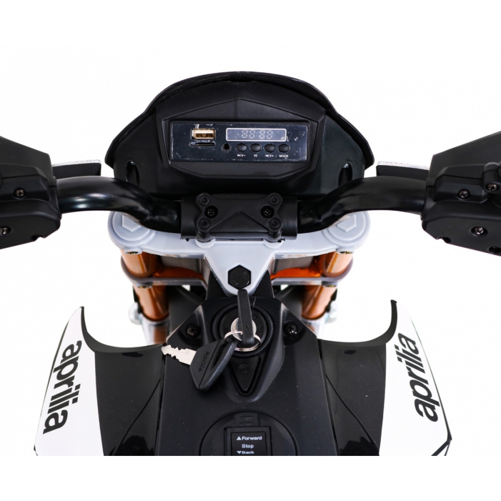 Elektrinis motociklas Aprilia, Black-Elektromobiliai vaikams, Motociklai-e-vaikas