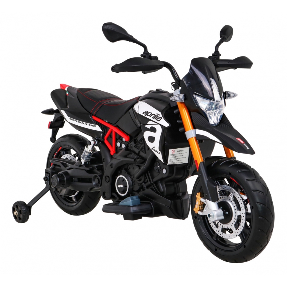 Elektrinis motociklas Aprilia, Black-Elektromobiliai vaikams, Motociklai-e-vaikas