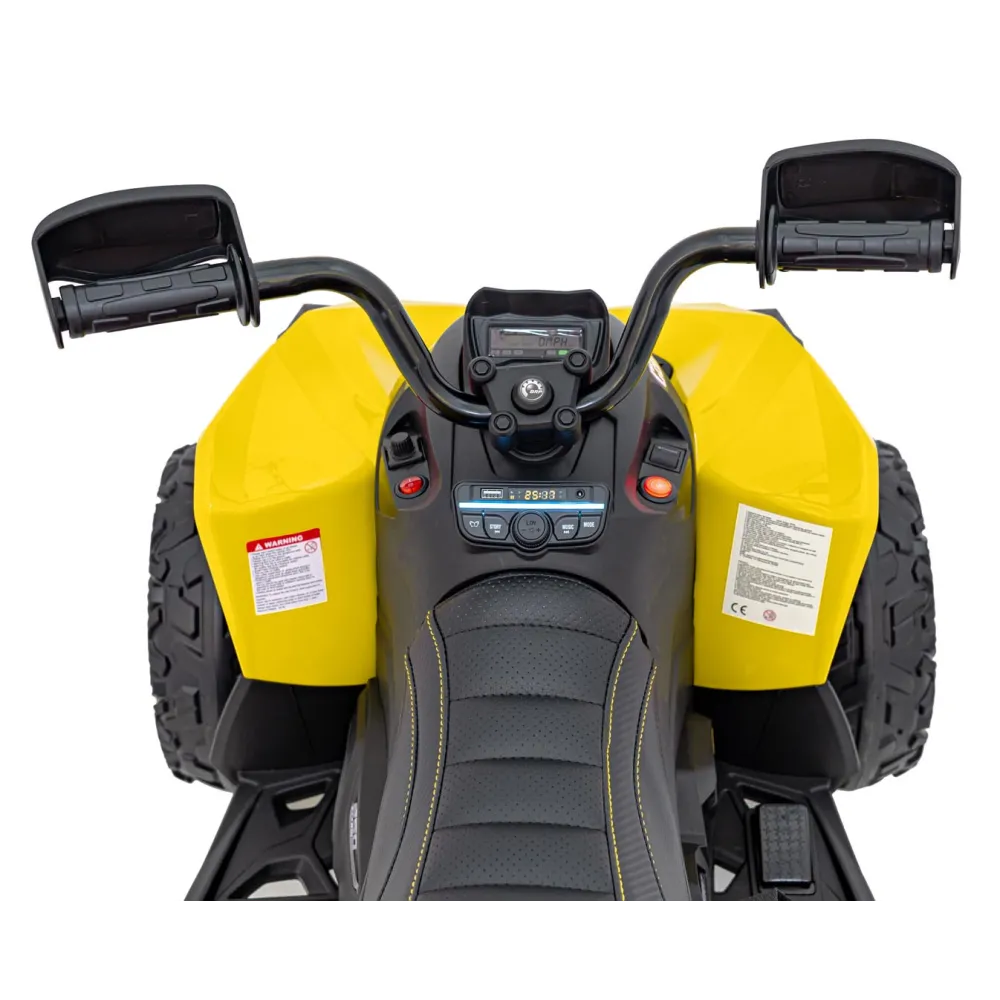 Elektrinis keturratis Maverick ATV, Yellow-Elektromobiliai vaikams, Keturračiai ir bagiai-e-vaikas