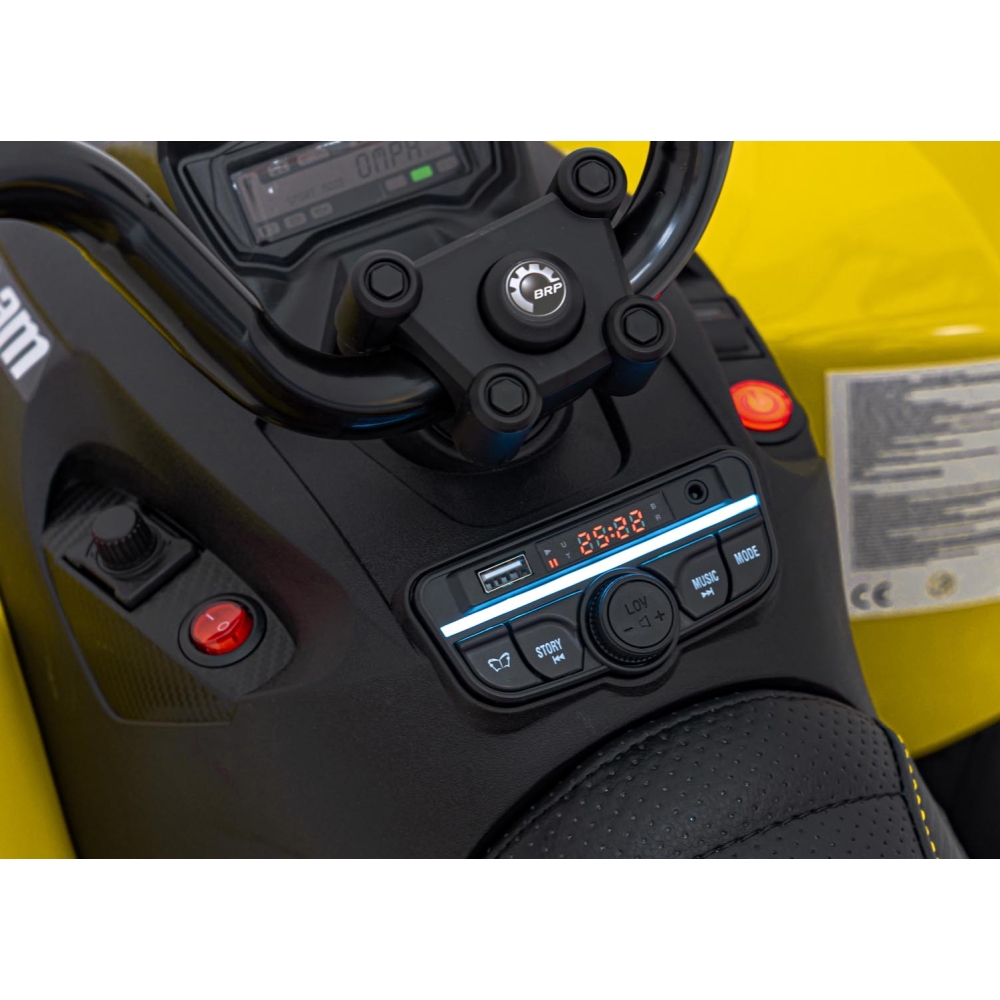 Elektrinis keturratis Maverick ATV, Yellow-Elektromobiliai vaikams, Keturračiai ir bagiai-e-vaikas
