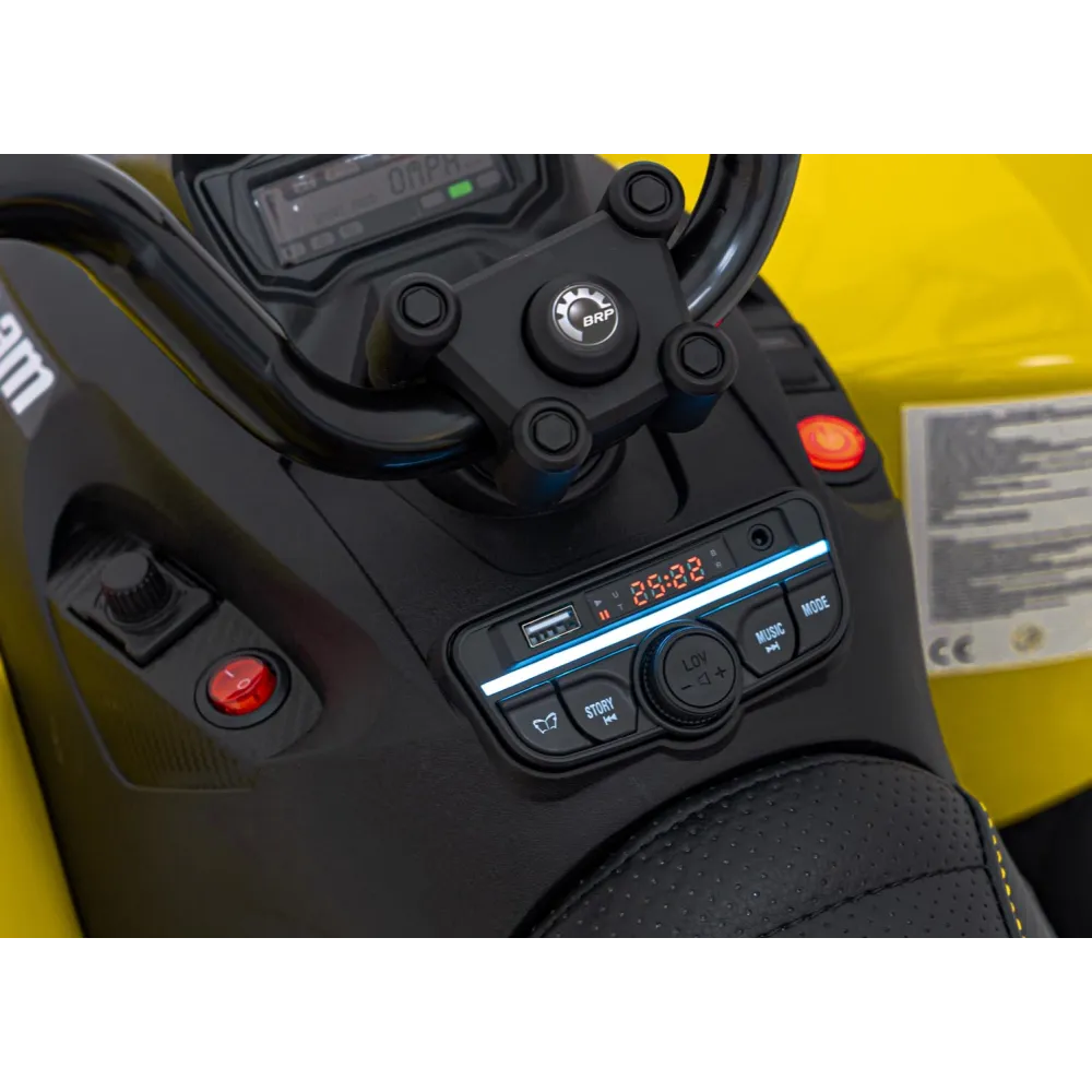 Elektrinis keturratis Maverick ATV, Yellow-Elektromobiliai vaikams, Keturračiai ir bagiai-e-vaikas