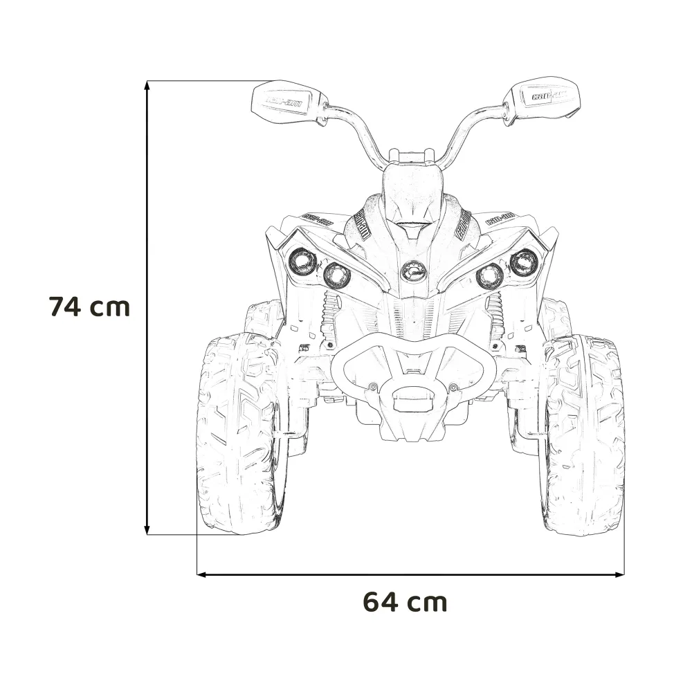 Elektrinis keturratis Maverick ATV, Yellow-Elektromobiliai vaikams, Keturračiai ir bagiai-e-vaikas