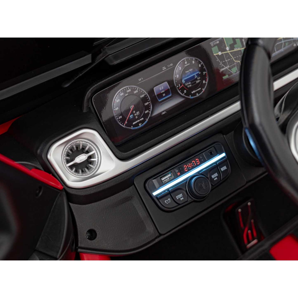 Elektromobilis Mercedes Benz G63 AMG XXL STRONG, Red-Elektromobiliai vaikams, Visureigiai-e-vaikas
