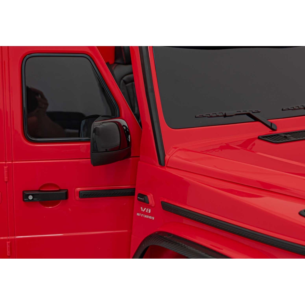 Elektromobilis Mercedes Benz G63 AMG XXL STRONG MP4, Red-Elektromobiliai vaikams, Visureigiai-e-vaikas