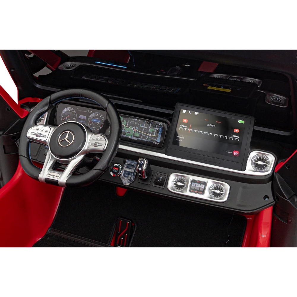 Elektromobilis Mercedes Benz G63 AMG XXL STRONG MP4, Red-Elektromobiliai vaikams, Visureigiai-e-vaikas