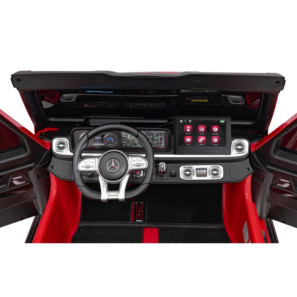 Elektromobilis Mercedes Benz G63 AMG XXL STRONG MP4, Red-Elektromobiliai vaikams, Visureigiai-e-vaikas