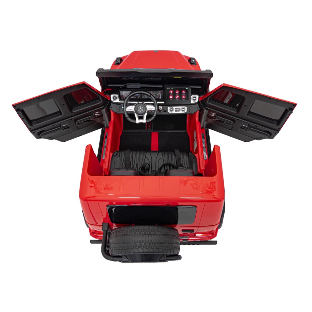 Elektromobilis Mercedes Benz G63 AMG XXL STRONG MP4, Red-Elektromobiliai vaikams, Visureigiai-e-vaikas