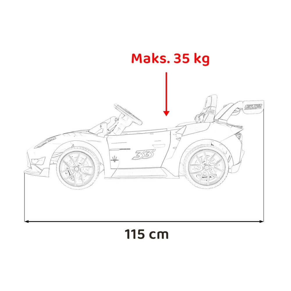 Elektromobilis Maserati MC20 GT2, White-Elektromobiliai vaikams, Mašinos-e-vaikas