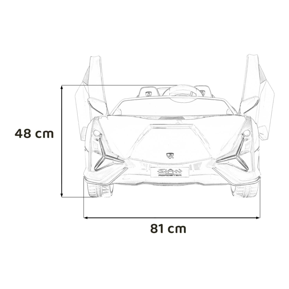 Elektromobilis Lamborghini SIAN, White-Elektromobiliai vaikams, Mašinos-e-vaikas