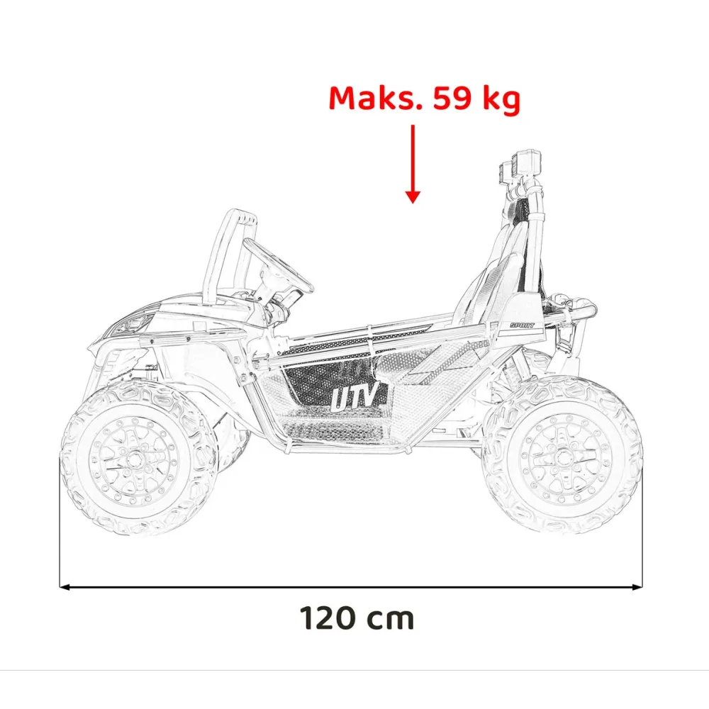 Elektrinis Buggy FASTER 4x4, Red-Elektromobiliai vaikams, Keturračiai ir bagiai-e-vaikas