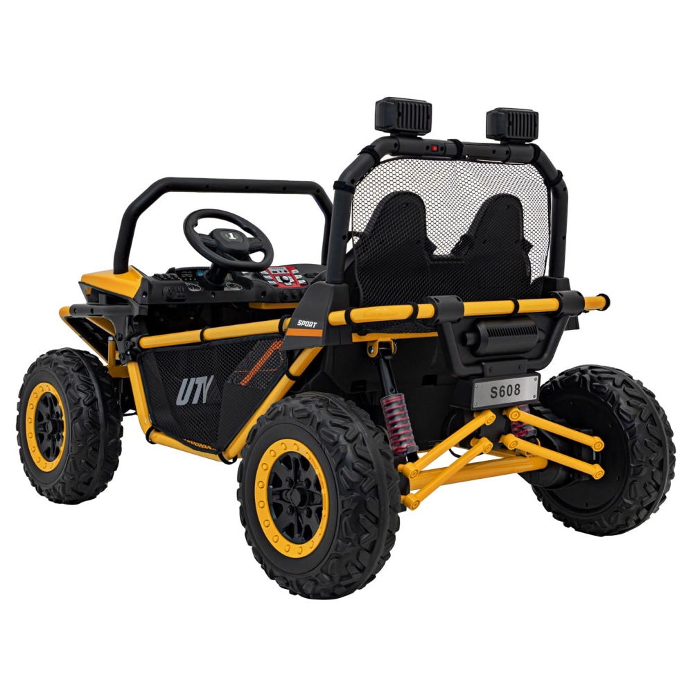Elektrinis Buggy FASTER 4x4, Yellow-Elektromobiliai vaikams, Keturračiai ir bagiai-e-vaikas