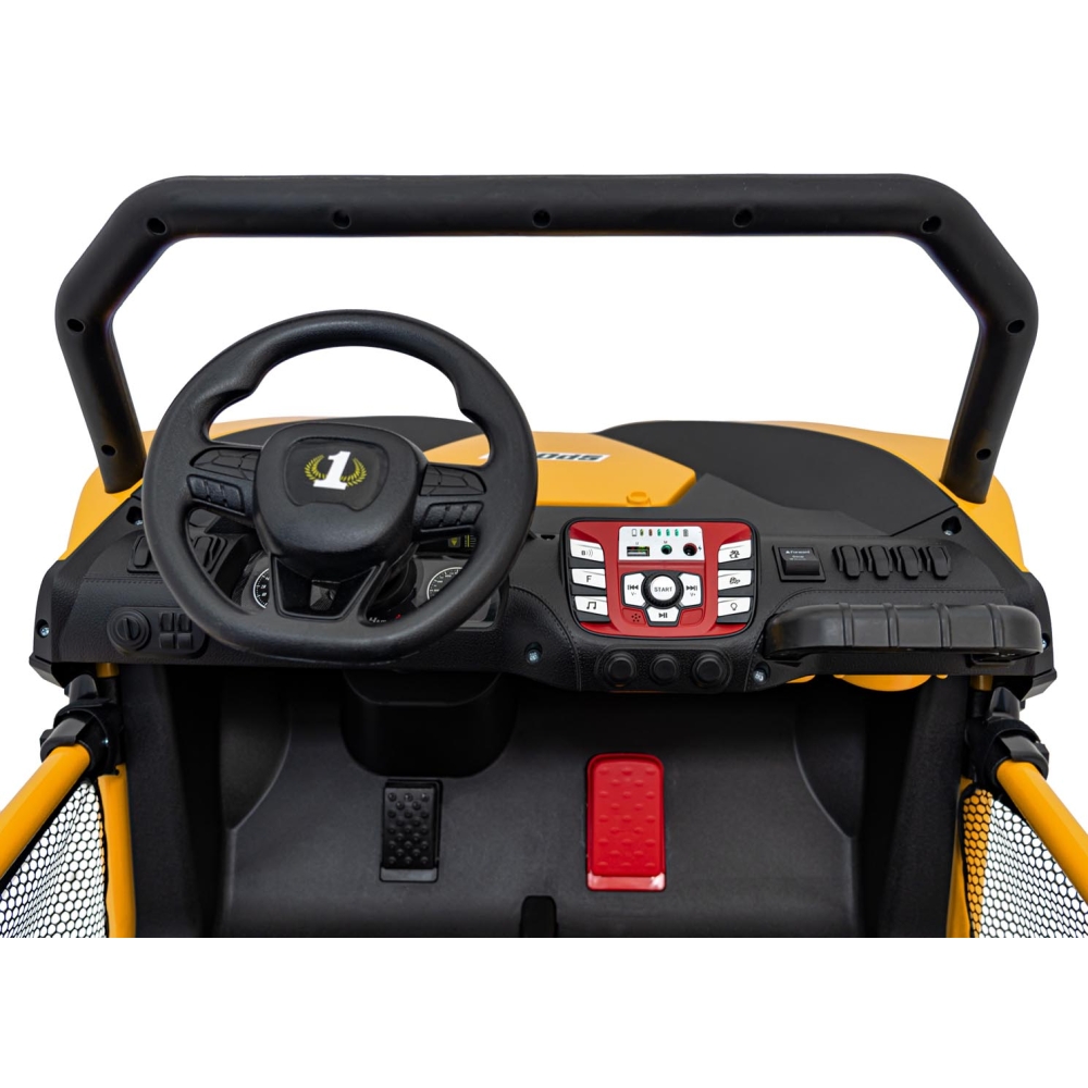 Elektrinis Buggy FASTER 4x4, Yellow-Elektromobiliai vaikams, Keturračiai ir bagiai-e-vaikas