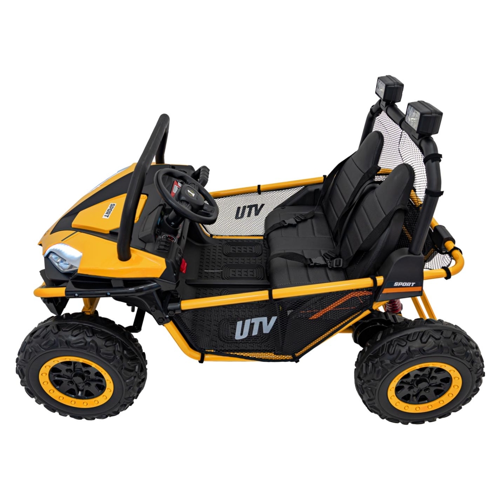 Elektrinis Buggy FASTER 4x4, Yellow-Elektromobiliai vaikams, Keturračiai ir bagiai-e-vaikas