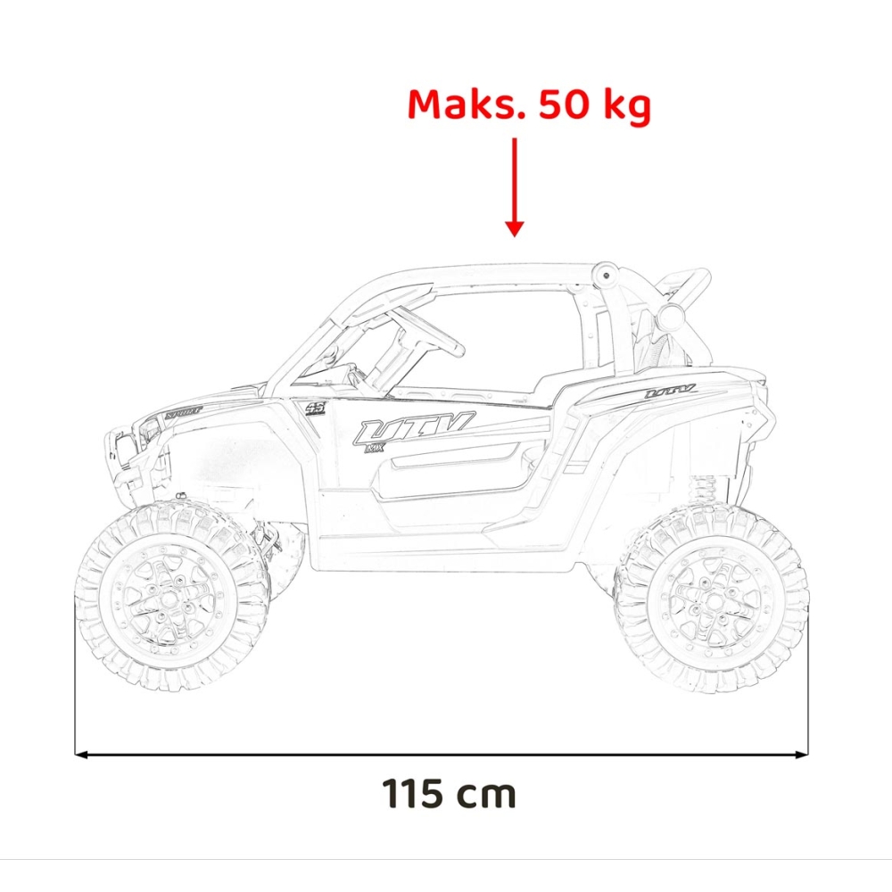 Elektrinis Buggy 4x4 KCK, Green-Elektromobiliai vaikams, Keturračiai ir bagiai-e-vaikas