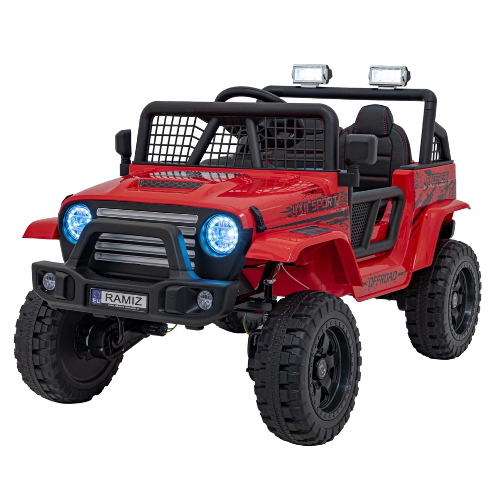 Elektromobilis OFF ROAD 4x4 SPORT, Red-Elektromobiliai vaikams, Visureigiai-e-vaikas