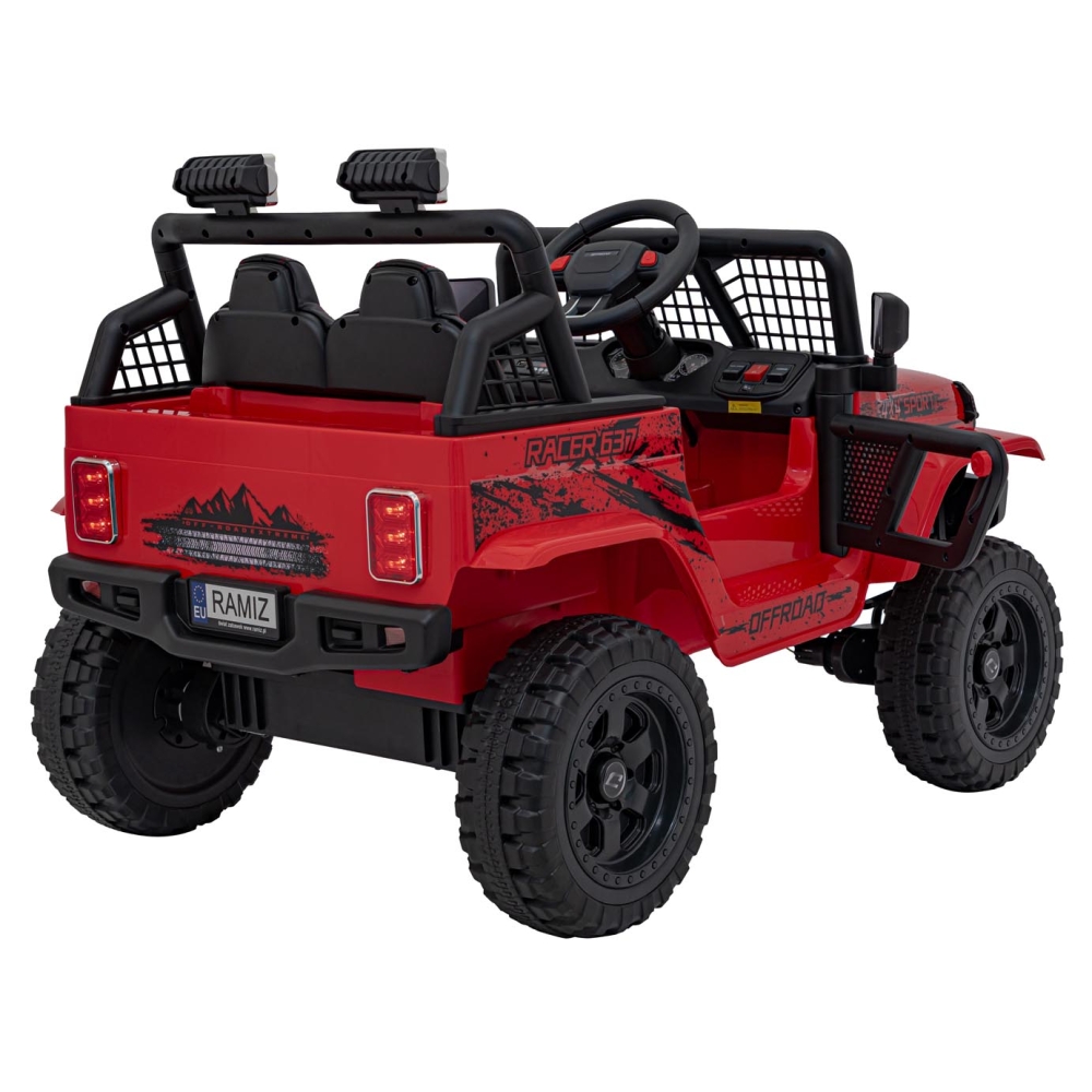 Elektromobilis OFF ROAD 4x4 SPORT, Red-Elektromobiliai vaikams, Visureigiai-e-vaikas