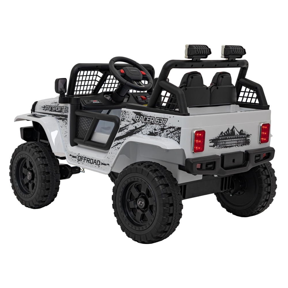 Elektromobilis OFF ROAD 4x4 SPORT, White-Elektromobiliai vaikams, Visureigiai-e-vaikas