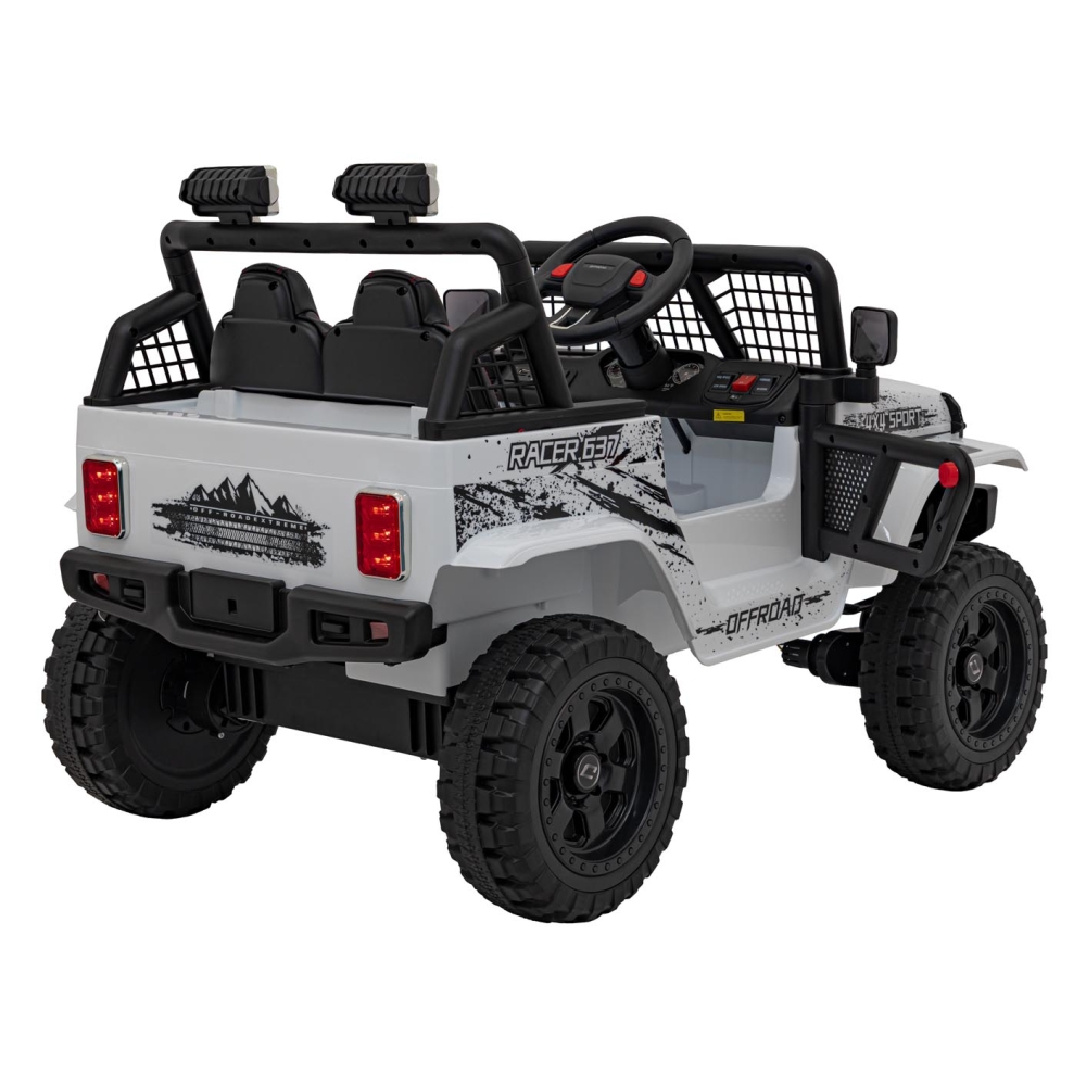 Elektromobilis OFF ROAD 4x4 SPORT, White-Elektromobiliai vaikams, Visureigiai-e-vaikas