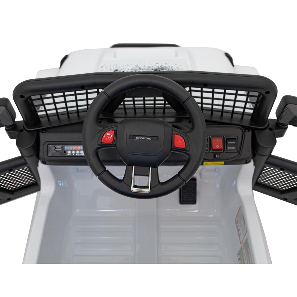 Elektromobilis OFF ROAD 4x4 SPORT, White-Elektromobiliai vaikams, Visureigiai-e-vaikas