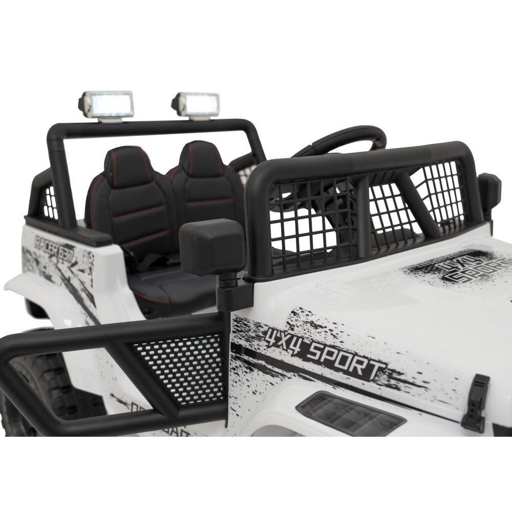 Elektromobilis OFF ROAD 4x4 SPORT, White-Elektromobiliai vaikams, Visureigiai-e-vaikas