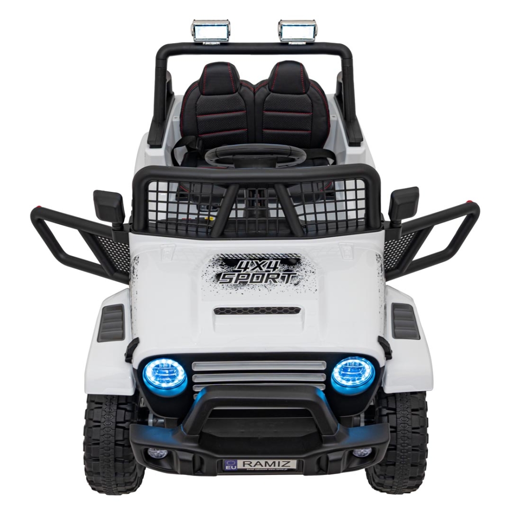 Elektromobilis OFF ROAD 4x4 SPORT, White-Elektromobiliai vaikams, Visureigiai-e-vaikas