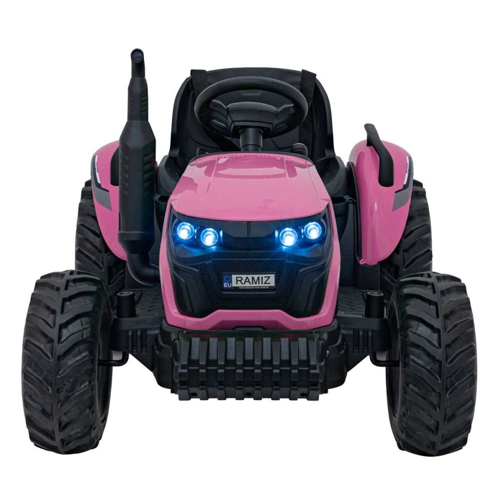 Elektrinis traktorius GROW 1804, Pink-Elektromobiliai vaikams, Traktoriai-e-vaikas