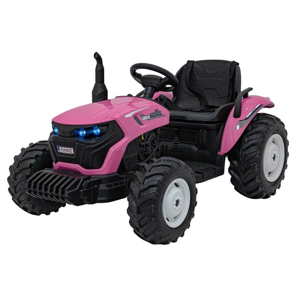 Elektrinis traktorius GROW 1804, Pink-Elektromobiliai vaikams, Traktoriai-e-vaikas