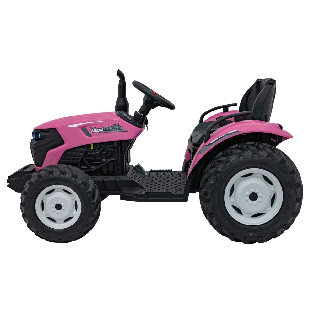 Elektrinis traktorius GROW 1804, Pink-Elektromobiliai vaikams, Traktoriai-e-vaikas
