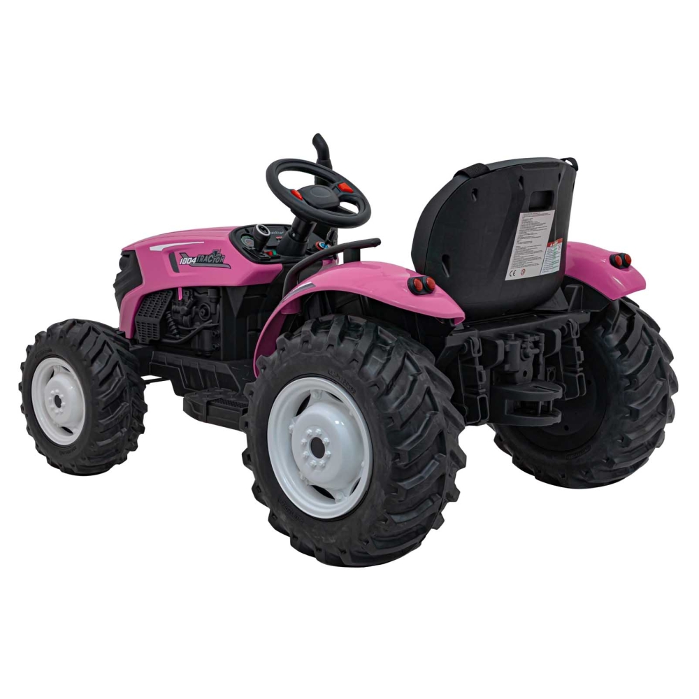 Elektrinis traktorius GROW 1804, Pink-Elektromobiliai vaikams, Traktoriai-e-vaikas