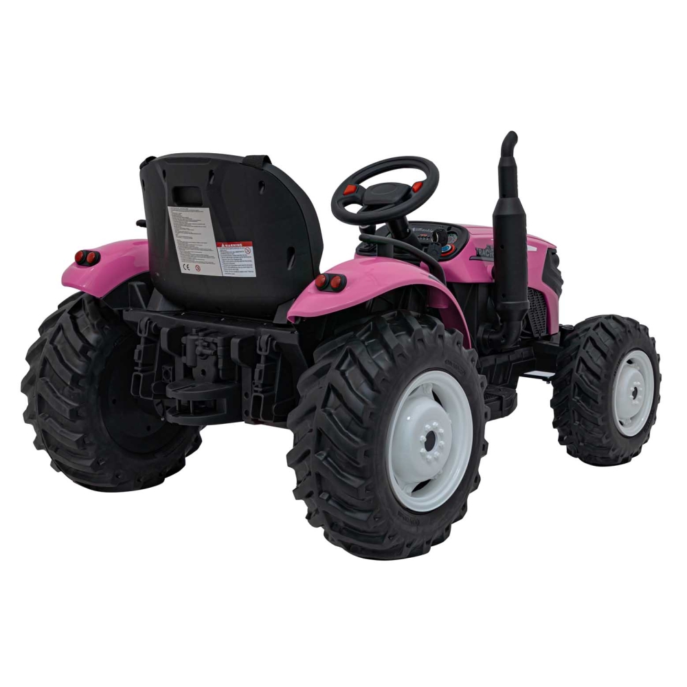 Elektrinis traktorius GROW 1804, Pink-Elektromobiliai vaikams, Traktoriai-e-vaikas
