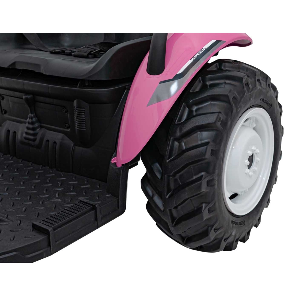 Elektrinis traktorius GROW 1804, Pink-Elektromobiliai vaikams, Traktoriai-e-vaikas