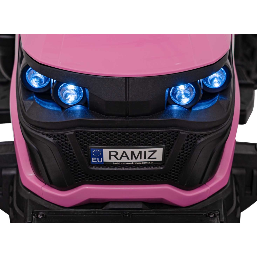 Elektrinis traktorius GROW 1804, Pink-Elektromobiliai vaikams, Traktoriai-e-vaikas
