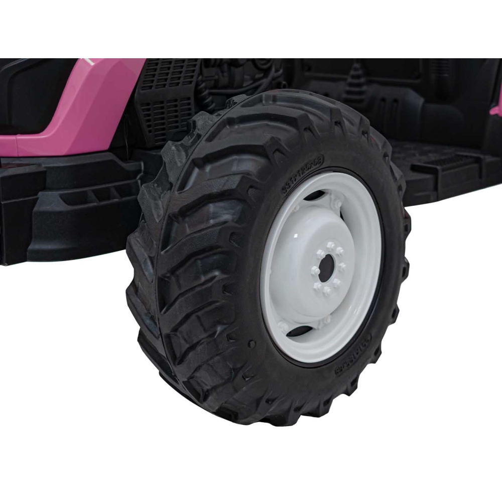 Elektrinis traktorius GROW 1804, Pink-Elektromobiliai vaikams, Traktoriai-e-vaikas