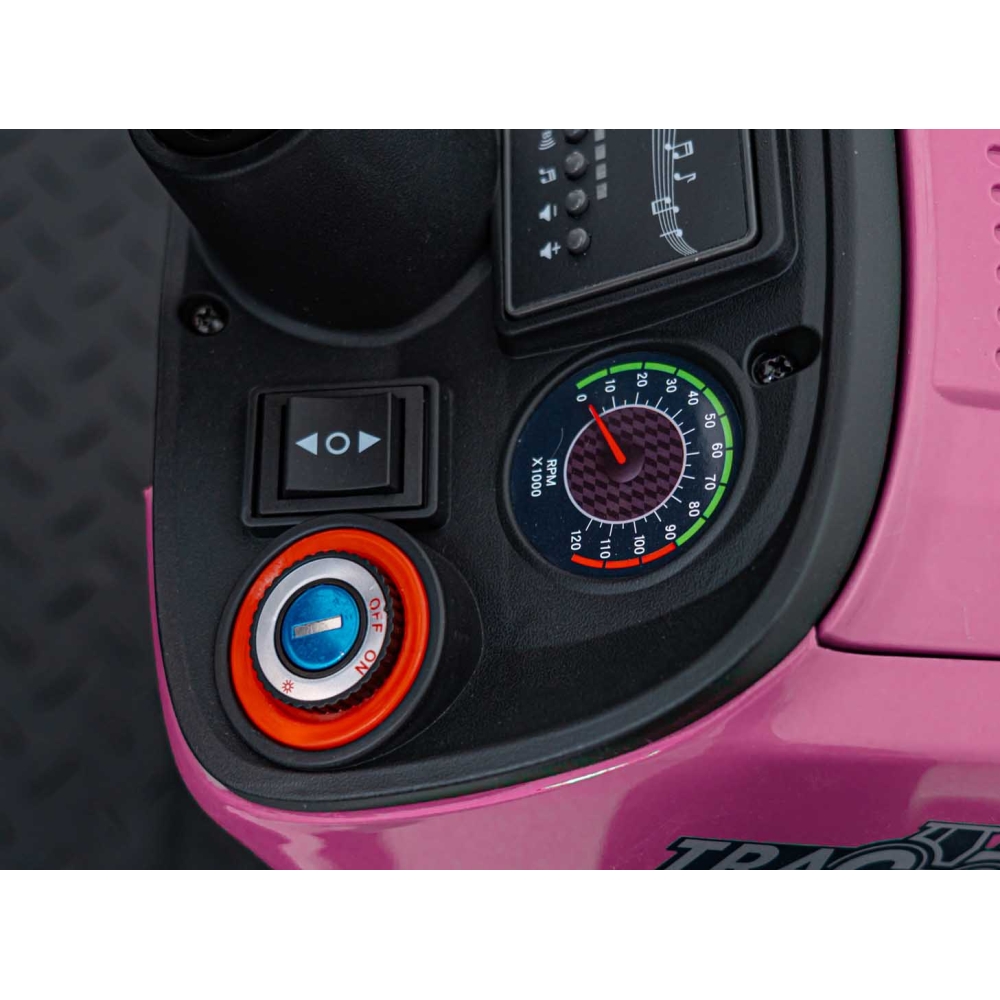 Elektrinis traktorius GROW 1804, Pink-Elektromobiliai vaikams, Traktoriai-e-vaikas